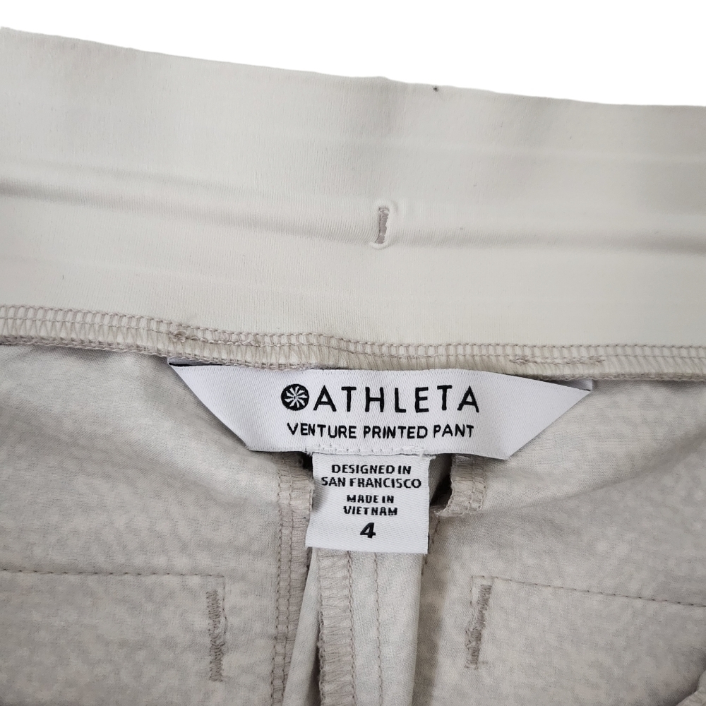 Athleta Joggers 4‎ Venture Printed Pants Viper Grey Cargo Casual Hiking Trail - Picture 2 of 12